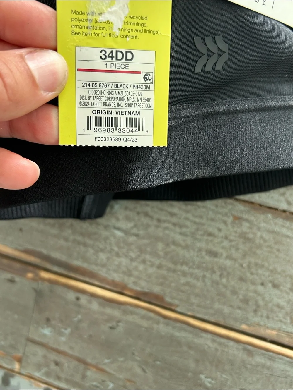 NWT All in Motion Sculpt Zip Front High Support Sports Bra Black 34DD 🖤